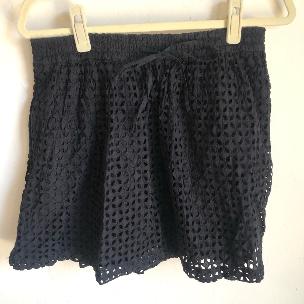 Madewell Eyelet Drawstring Mini Skirt